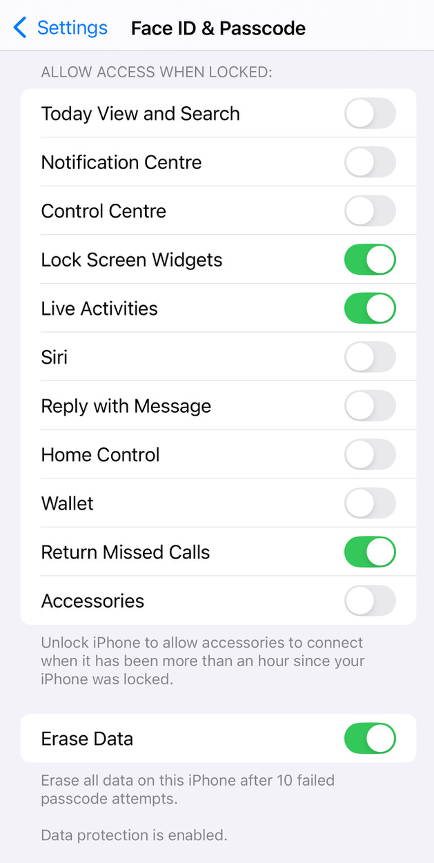 screenshot iphone faceid on lock screen